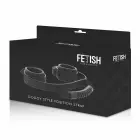 Fetish Submissive наручники из искусственной кожи с ручкой – чёрные — Фото 2