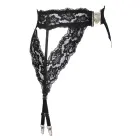Cottelli Lingerie кружевной пояс для чулок с сердечком – чёрный – S/M — Фото 7
