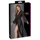 Cottelli Lingerie – длинное прозрачное шифоновое кимоно – чёрное – 2XL — Фото 1