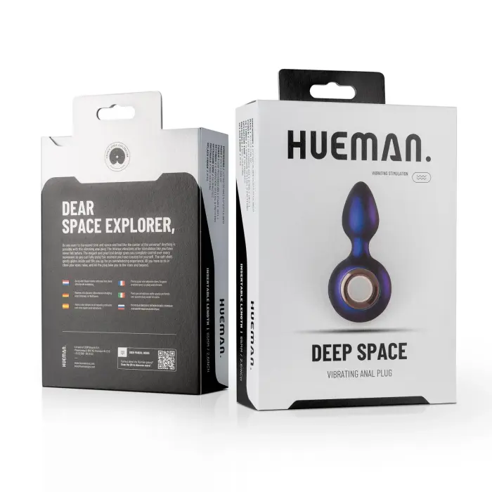 Hueman - Deep Space vibruojantis analinis kištukas – 12.7 cm (5″) – Violetinis