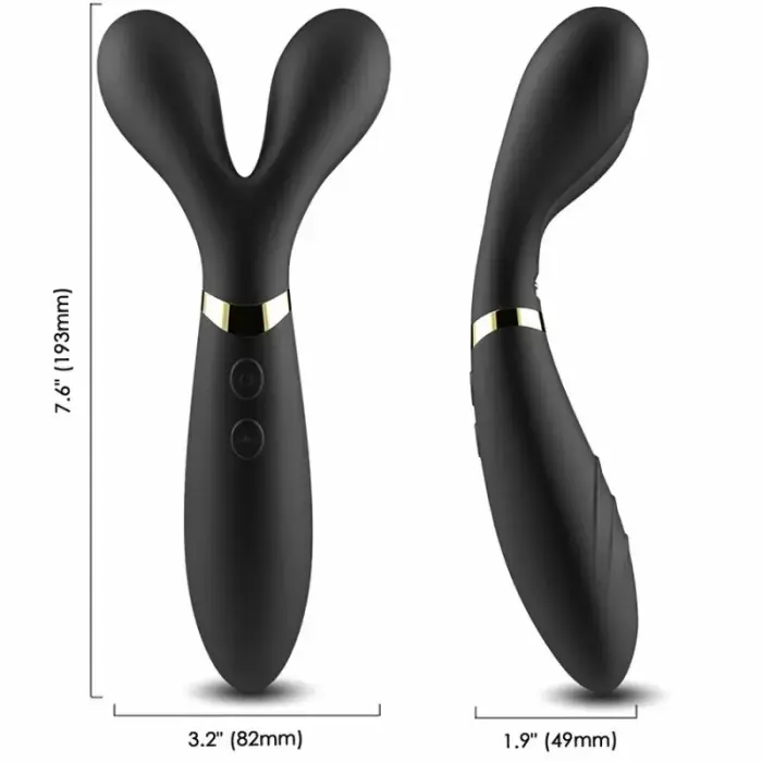 ARMONY Y-WAND Double Head Wand Vibrator – 19.2 cm (7.5″) – Black