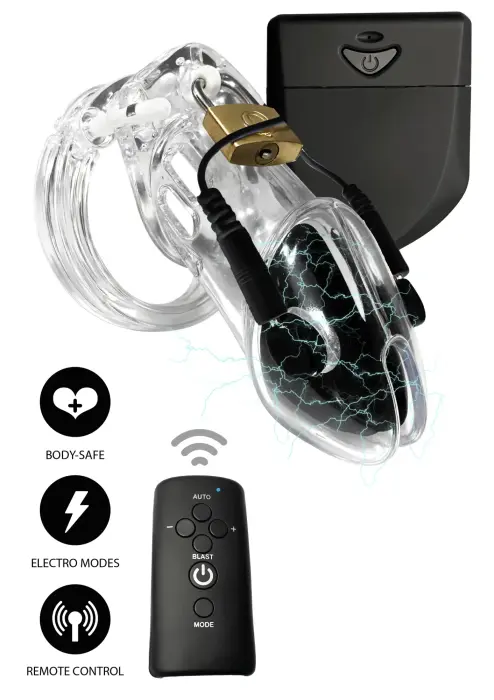 EXTREME by HIDDEN DESIRE elektrostimulācijas krūšturis – caurspīdīgs Foto 2