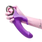 Meteor triušio vibratorius – 22.7 cm (8.9″) – violetinis — Nuotrauka 2