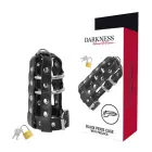 Darkness Vegan Leather Secure Chastity Cage with Adjustable Rings 12.5 cm — Photo 1