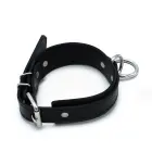 Black Leather Collar with Big O-Ring — Photo 3