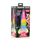 UniGlow - pimedas helendav vikerkaarevärviline dildo – 20 cm (7.7″) — Foto 1