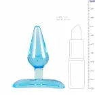 EasyToys lokāms zils anālais spraudnis ar tauriņa rakstu un piesūcekni – 7 cm – Zils — Foto 4