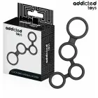 Addicted Toys Multi-Ring Support System with Anatomical Dividers – 201 mm – Black — Photo 1