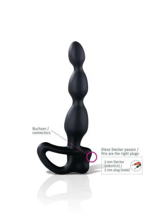 Mystim Big Bend-It Floating Egg Trio elektrostimulācijas prostatas stimulators – melns Foto 6