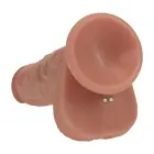 Vive REA223 – kahekordse tihedusega vibreeruv tõukav dildo munanditega – tan – 20,3 cm — Foto 4