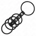 KINK Silicone Ring System 5-Piece Set 3.8-4.8 cm with Leather Connector – Black — Photo 3