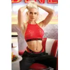 Fantasy Lingerie Extra Spicy – mežģīņu halter bralete un biksītes – sarkans – izmērs L/XL — Foto 3