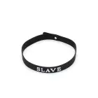 Kiotos X silikoninis antkaklis SLAVE – juodas — Nuotrauka 1