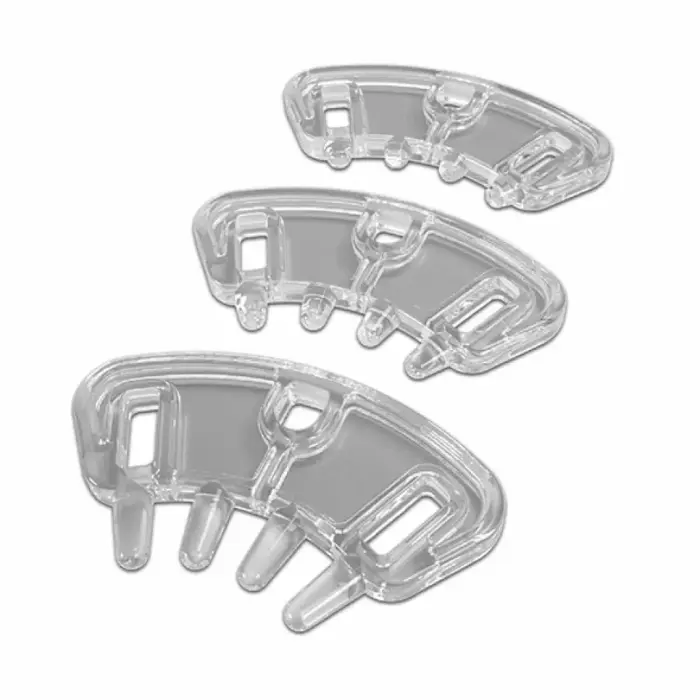 Mystim Fang Gang Adjustable Spacers with Metal Spikes Set – Silver / Black