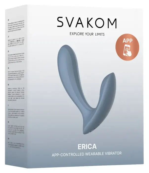 SVAKOM Erica Интерактивный носимый вибратор – 10.4 cm (4.1″) – синий