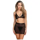 Guilty Pleasure Mini Mesh Skirt – lühike poolläbipaistev elastne võrk-miniseelik – must – Suurus: L/XL — Foto 3