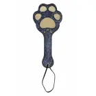 Sportsheets Cougar Paw Paddle – паддл из искусственной кожи с вырезами в форме лапы – тёмно-синий – 28 см — Фото 2