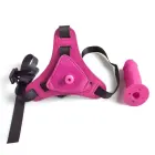 Reguleeritav roosa strap-on vöö realistliku dildoga — Foto 4