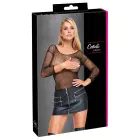Cottelli Party – мини-юбка из искусственной кожи с молниями – чёрная – XL — Фото 1