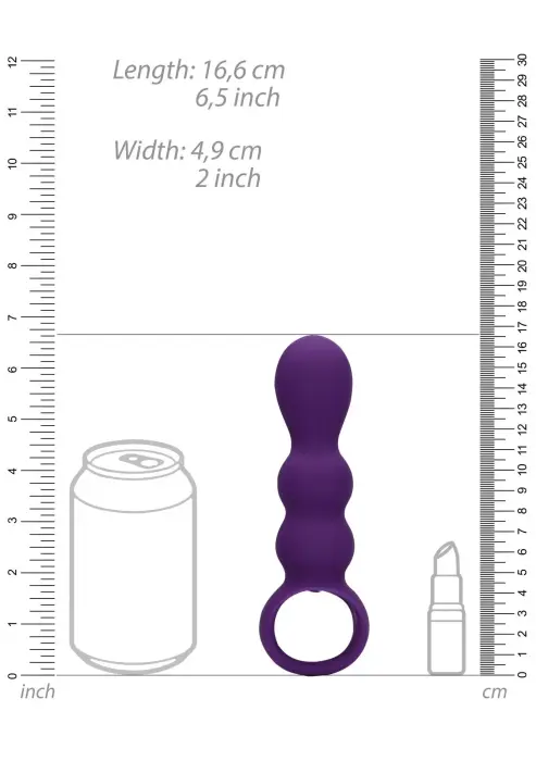 Teardrop Shaped Vibrator – 16.6 cm – Clear Purple – Clear Photo
