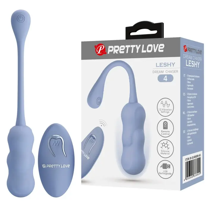 PRETTY LOVE LESHY Dream Chaser 4 беспроводное виброяйцо с пультом управления – 9.5 cm (3.7″) – синий