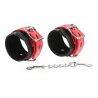 OHMAMA Fetish reguleeritavad luku ja pandlaga randme köidikud – mustad PVC — Foto 9