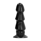 All Black Stacked Jerk Dildo – 17 cm (7″) — Photo 3