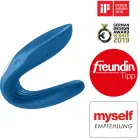 Satisfyer Partner Whale Dual Vibrator – Blue — Photo 5