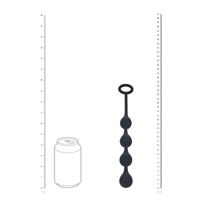 Waterdrop Silicone Anal Balls – S – Black Photo