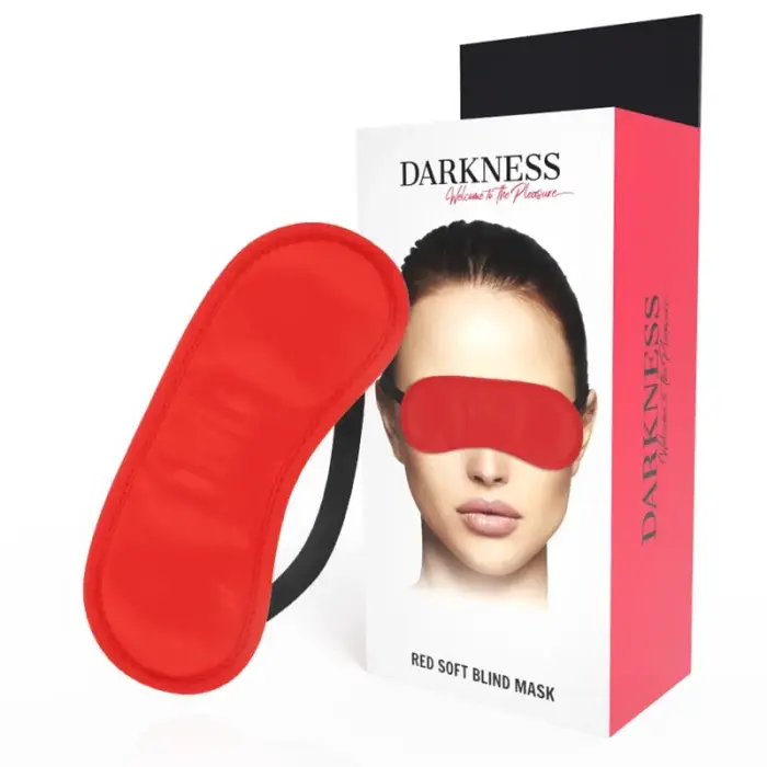 Darkness Satin Eye Mask Red – Adjustable, Premium Comfort Fit