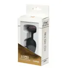 Star Collection Black Silicone Anal Plug L with Purple Stone — Photo 1