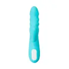 JOS MERRY-SWI Rotējošs truša vibrators ar klitora stimulatoru – 21 cm (8.1″) – zils — Foto 2