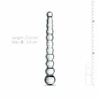 Glas No. 20 lodīšu stikla dildo – 18 cm (7″) – caurspīdīgs — Foto 4