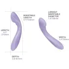 SVAKOM Margot ar app vadību, ar diviem motoriem, G-punkta vibrators – 21 cm (8.3″) – violets — Foto 9