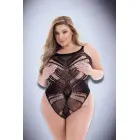 BACI Jacquard боди – чёрное – Queen Size — Фото 3