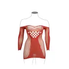 Garām piedurknēm tīkliņa mini kleita – Queen Size Foto 11