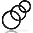 Addicted Toys Set of 3 Black Silicone Support Rings – S/M/L Sizes — Photo 2
