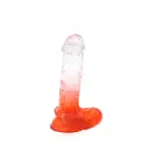 Kiotos Cox krāsains dildo – 18 cm (7″) – Caurspīdīgs/Sarkans — Foto 2