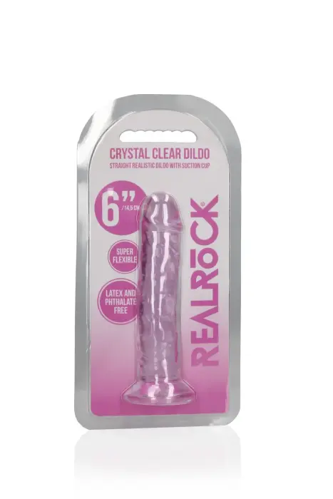 Reālistisks dildo ar piesūcekni – 14.5 cm (5.7″) – Caurspīdīgs Foto 2