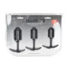 Levelz Silicone Training Set 3pcs Black – Weighted Progressive Plugs — Photo 1