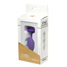 Star Collection violets silikona anālais spraudnis M – gaiši rozā akmens — Foto 1