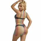 Subblime Rainbow High Neck Mesh Dress – One Size – Multicolored — Photo 2