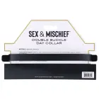 Sportsheets S&M Double Buckle Day Collar – Black / Gold — Photo 8