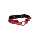 Sportsheets Ex's and Oh's Bound and Belted – faux leather restraint belt – red/black – adjustable — Photo 5