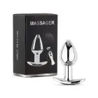 Metal Vibrating Butt Plug – M – with Remote Control — Photo 1