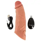 Realistixxx RealSleeve vibrējoša locekļa uzmava – 20 cm – miesas krāsa — Foto 11