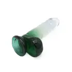 Kiotos Cox krāsains dildo ar piesūcekni – 18.5 cm (7.3″) – caurspīdīgi zaļš — Foto 7