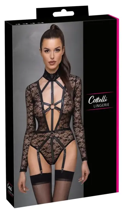 Cottelli LINGERIE mežģīņu bodijs – S