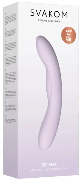 SVAKOM Selena вибратор с подогревом и функцией толчков – 21 cm (8.3″) – фиолетовый