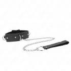 KINK Adjustable Collar with Leash 3-Ring Model – Black – 38-49 cm — Photo 3